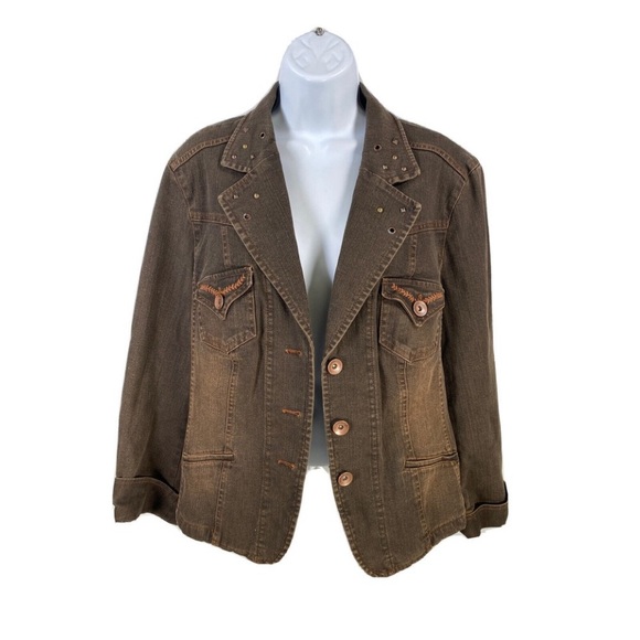 Bianca Spender Jackets Coats Bianca Womens Brown Denimlong